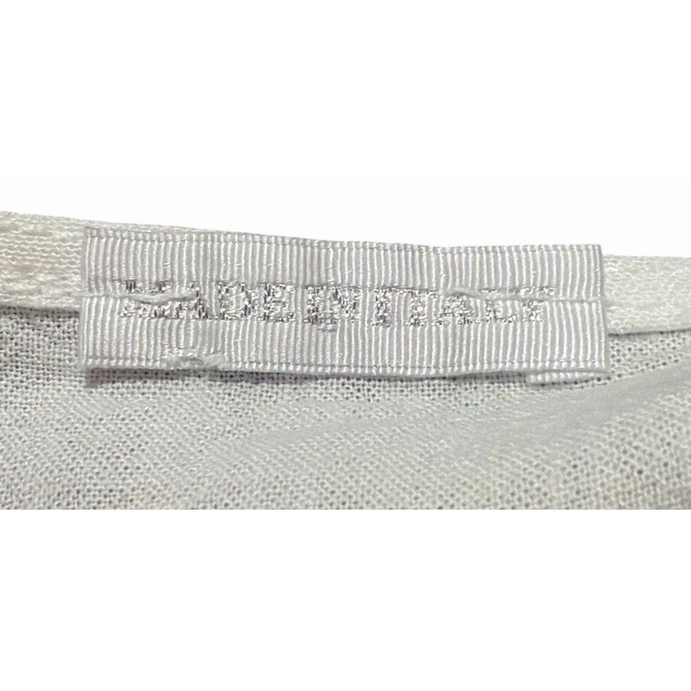 Made In Italy Linen Dress One Size White Wrap Style Short Sleeve Belted - Picture 5 of 8